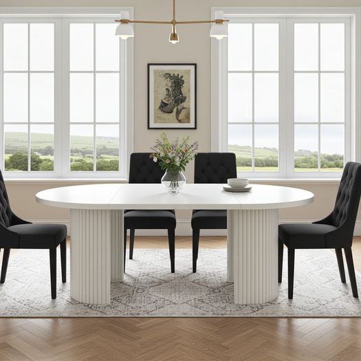 ELEMENTS Extendable Table Cashmere, Steel Frame, Laminated 140cm or 180cm. New Product !