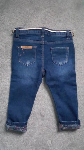 BNWT Zara baby girl jeans with floral lining 9-12mths