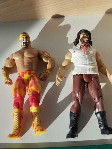 WWE Wrestling Action Figures  Hulk Hogan  Mankind Bundle