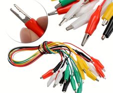 1Set / 10PCS Alligator Clips Electrical DIY Test Leads Alligator Double-ended Crocodile Clips Roach Clip Test Jumper Wire 46CM