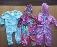 Baby girl 12 -18mths - puddle suits & fleece onsie