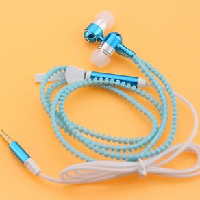 Stereo 3-5mm In Ear Luminous Light Zipper Headphone Earphone Headset Earbuds