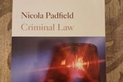 Criminal Law. Core Text Series. By Nicola Padfield. 5th Edition.  Large Volume Paperback In Good Condition.