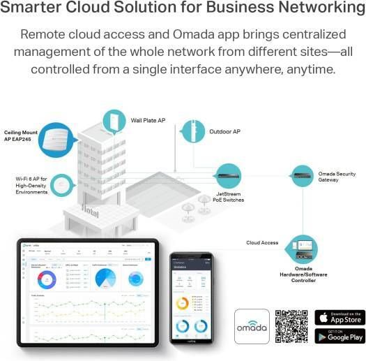 TP-Link EAP245 V3 | Omada AC1750 Gigabit Wireless Access Point | Business WiFi Solution w/Mesh Support, Seamless Roaming & MU-MIMO