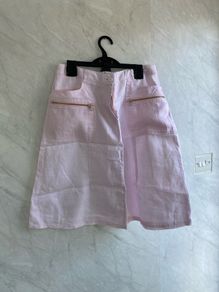 Freda ladies pink linen skirt