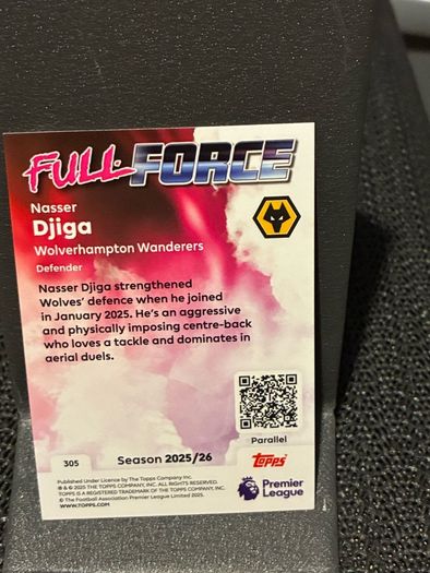 RARE Nasser Djiga Wolves Rookie #73/75 Topps Premier League 2026