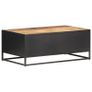 Coffee Table 90x50x35 cm Rough Mango Wood and Natural Cane Image 6