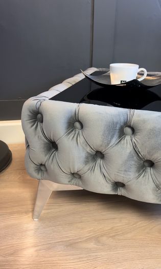 Coffee table with glass
