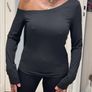 Brand New Temu Slant Shoulder Long Sleeve T-Shirt Image 4