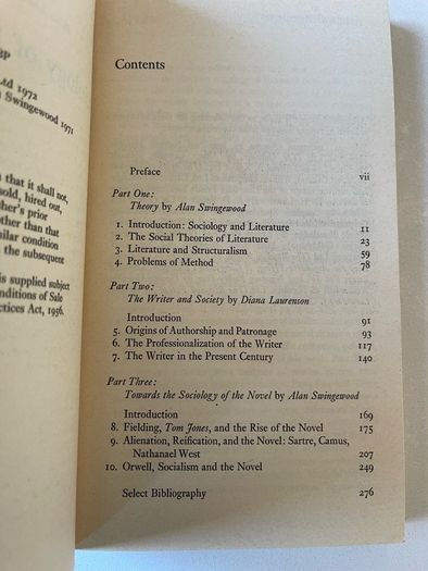 The Sociology of Literature (Diana Laurenson & Alan Swingewood)