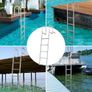 Dock Ladder, Removable 5 Steps, 500 lbs Load Capacity, Aluminum Alloy Pontoon Boat Ladder with 3.1'' Wide Step & Anti-Slip Design Pedal, Image 5