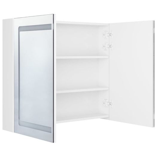 LED Bathroom Mirror Cabinet Shinning White 80x12x68 cm