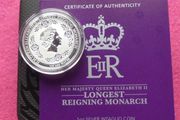 Australia 2015 Queen Elizabeth II 1 Oz Silver Coin Longest Reigning Monarch. Proof