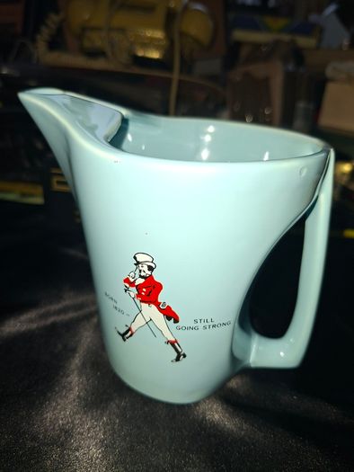 Vintage 1960's Johnnie Walker Duck Egg Blue Wade Water Jug. Postage Available or Collection