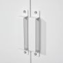 3-tier office cabinet metal storage cabinet 2 doors adjustable shelves 75 x 33 x 110 cm white Image 4