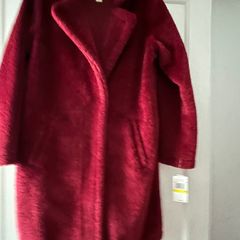 Michael Kors Berry Red Fur Coat