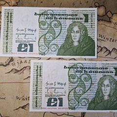 1 Pound B Series Sequential Pair 09/09/82 Queen Medb IRISH NOTE