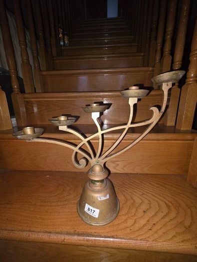 CRAZY CHEAP Waterford Crystal Eagle & Waterford Crystal Tralee Bowl & Bronze Metal Art Nouveau period Vintage Large Candelabra - early 1900's