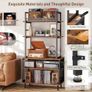 Record Player Stand with Vinyl Storage, Turntable Stand Holds Up to 400+Albums, 5 Layer Image 5