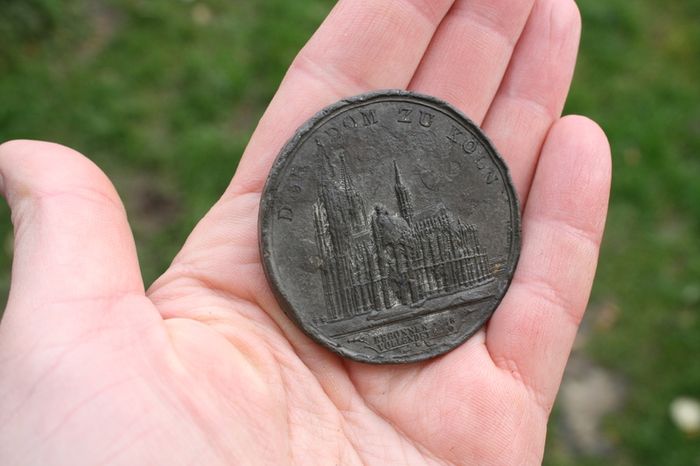Cologne Cathedral ( Der Dom Zu Koln) 1880 50mm Original Medal - Drentwett