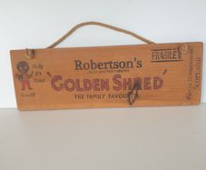 Robertson's Golden shred wooden sign