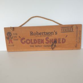 Robertson's Golden shred wooden sign