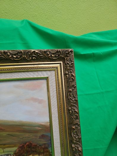 Beautiful Vintage Oil Painting "Carlingford Lough" (1991) by Dublin Artist L. Rothwell  Framed
