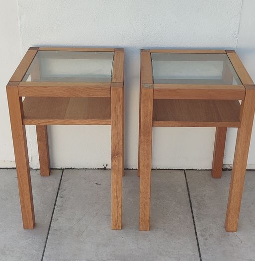 Solid Oak Bedside Lockers