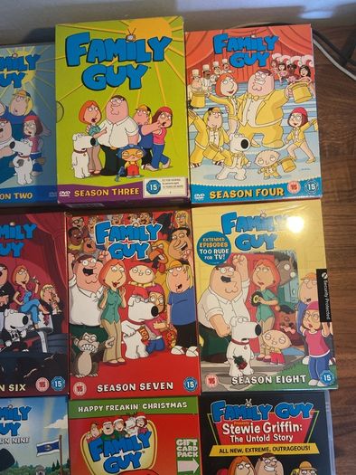 Family Guy Dvd collection prices individually below (some intact in cellophane)