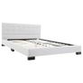 Bed Frame White Faux Leather 135x190 cm Image 2