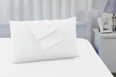 Super Soft Brushed Microfibre Pillowcases - Non Iron Breathable Hypoallergenic Pillowcases set of 2- White