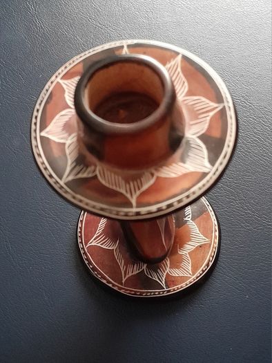 Soapstone Carved Candle Holder