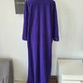 BNWT Vintage 1980s Vanity Fair purple velour housecoat with gold embroidery UK 12/14 Image 4