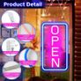 LED Neon Open Sign with ON/OFF Switch Adapter, Ultra Bright and Eye-catching Electric Light Up Sign for Bar, Salon, Shop, Blue/Pink, Vertical (FREE SHIPPING) Image 4