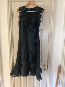 Black dress silk mix