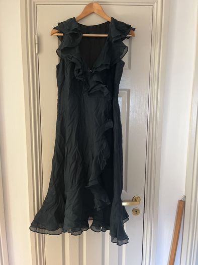 Black dress silk mix