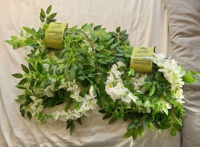 1.8M Cream Wisteria Garland X 2