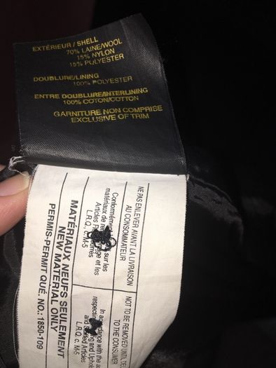 FAIRWEATHER Quality Brand Long Black Coat