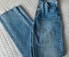 Redial Blue Straight Leg Jeans Size 34