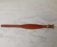 Handmade leather lurched dog collar