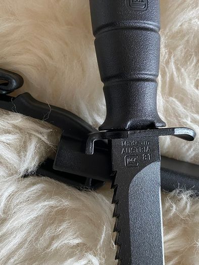 Military Glock Austrian Field Knife with Saw Black