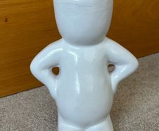 white ceramic "Air Head" planter