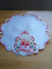 New Embroidered Xmas Doily
