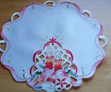 New Embroidered Xmas Doily