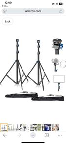 2 pack extendable light stand