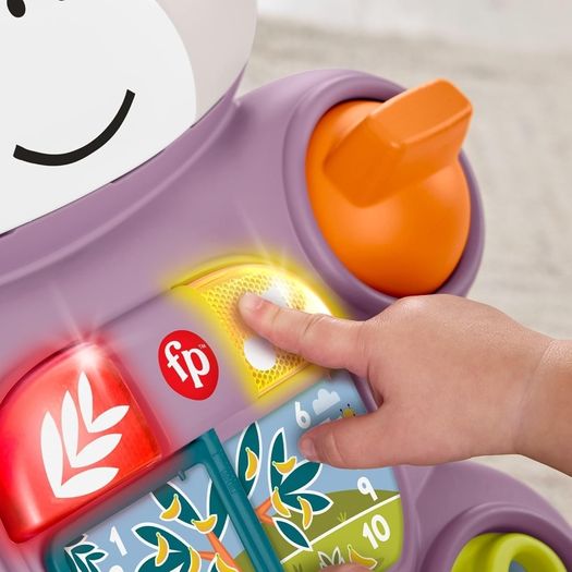 Baby Walker Learn With Me Purple Monkey Toy with Music Lights & Activities for Infants & Toddlers Ages 6+ Months