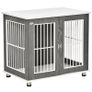 Dog Crate Wooden Pet Kennel Cage End Table w/ Lockable Door for Small Medium Dog 85 x 55 x 75 cm Image 2
