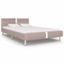 Bed Frame with LED Cappuccino Faux Leather 135x190 cm Image 2