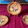3 Piece Antique Hose St. Pottery 8.5 Inch Diameter Orchard Gold Starter / Salad / Breakfast Plate Made in England Image 4