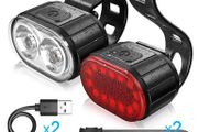 Cycling Bicycle Front Rear Light Set Bike USB Charge Headlight Light MTB Waterproof Taillight LED Lantern Bicycle Accessories